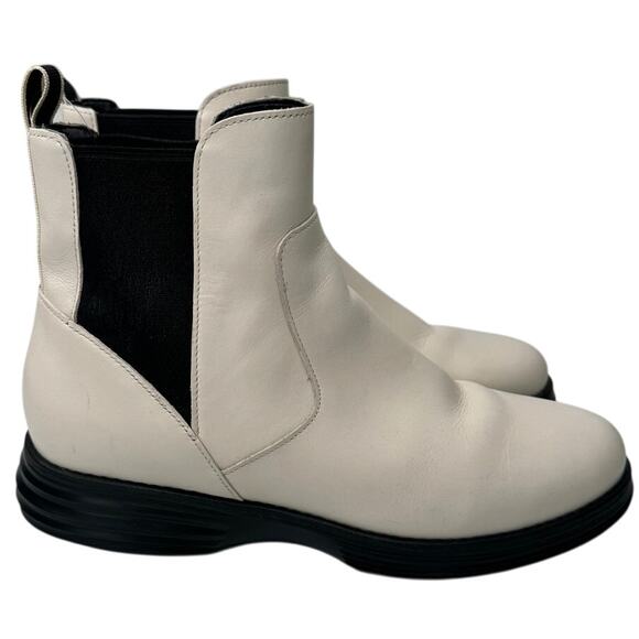 Cole Haan Shoes - Cole Haan Original Grand White Leather Chelsea Boots, Women's Size 8